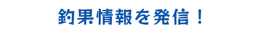 釣果情報を発信！